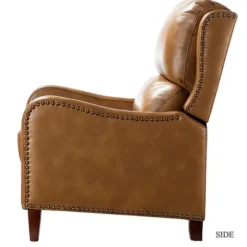 Full-Grain Leather Recliner Accent Chair-Kirkland's Home Shop
