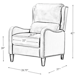 Full-Grain Leather Recliner Accent Chair-Kirkland's Home Shop