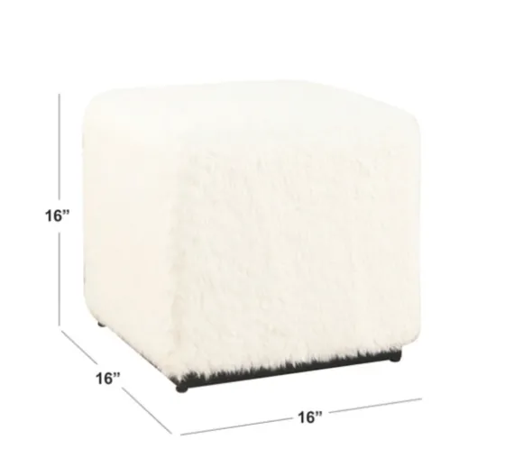 Fur Cube Ottoman-Kirkland's Home Store