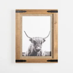 Furry Highland Cow Framed Art Print-Kirkland's Home Clearance
