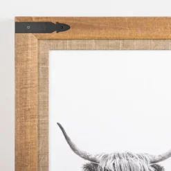 Furry Highland Cow Framed Art Print-Kirkland's Home Clearance