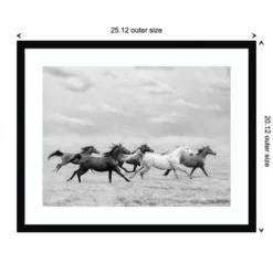 Galloping Wild Horses Framed Wall Art-Kirkland's Home Shop