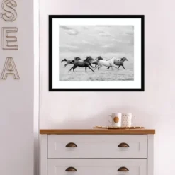 Galloping Wild Horses Framed Wall Art-Kirkland's Home Shop