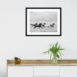 Galloping Wild Horses Framed Wall Art-Kirkland's Home Shop