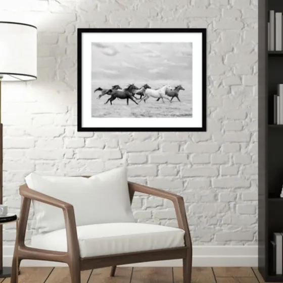 Galloping Wild Horses Framed Wall Art-Kirkland's Home Shop