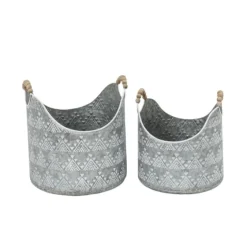 Galvanized Bead Handle Buckets, Set Of 2-Kirkland's Home Best