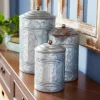 Galvanized Metal Lid 3-Pc. Decorative Jar Set-Kirkland's Home Discount