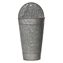 Galvanized Metal Ribbed Wall Pocket-Kirkland's Home Cheap