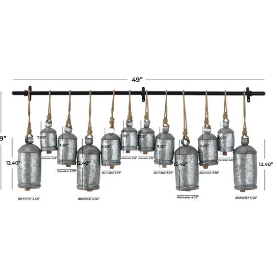 Galvanized Round Bells Wall Plaque-Kirkland's Home Cheap