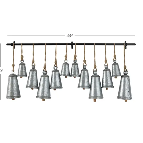 Galvanized Triangle Bells Wall Plaque-Kirkland's Home Outlet