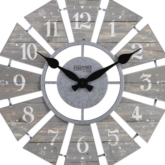 Galvanized Windmill Wall Clock-Kirkland's Home Flash Sale