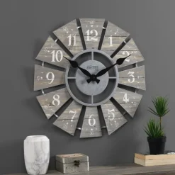 Galvanized Windmill Wall Clock-Kirkland's Home Flash Sale