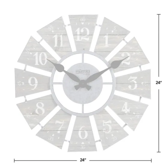 Galvanized Windmill Wall Clock-Kirkland's Home Flash Sale