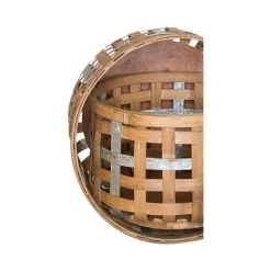 Galvanized Woven Wicker Baskets, Set Of 3-Kirkland's Home Store