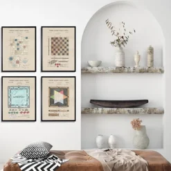 Game Boards Patents Framed Art Prints, Set Of 4-Kirkland's Home Online