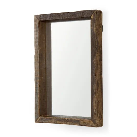 Garcelle Raw Wood Rectangle Wall Mirror-Kirkland's Home Sale