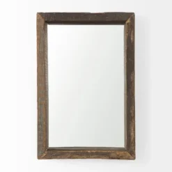 Garcelle Raw Wood Rectangle Wall Mirror-Kirkland's Home Sale