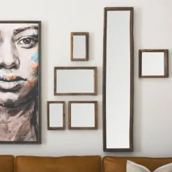 Garcelle Raw Wood Rectangle Wall Mirror-Kirkland's Home Sale