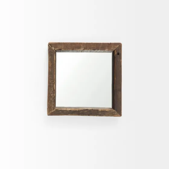Garcelle Raw Wood Square Wall Mirror-Kirkland's Home Flash Sale
