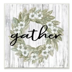 Gather In Floral Wood Plank Wall Plaque-Kirkland's Home Flash Sale