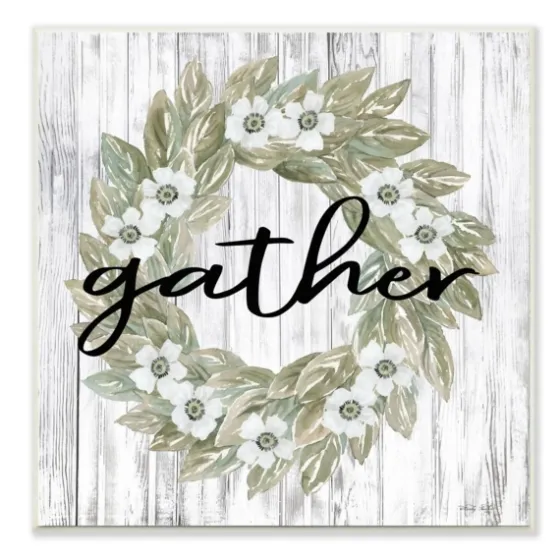 Gather In Floral Wood Plank Wall Plaque-Kirkland's Home Flash Sale