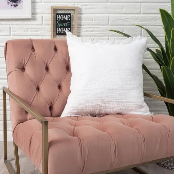 Gauze Organic Fringe Throw Pillow-Kirkland's Home Flash Sale