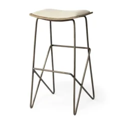 Geometric Base And Saddle Seat Bar Stool-Kirkland's Home Best Sale