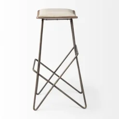 Geometric Base And Saddle Seat Bar Stool-Kirkland's Home Best Sale