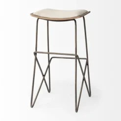 Geometric Base And Saddle Seat Bar Stool-Kirkland's Home Best Sale