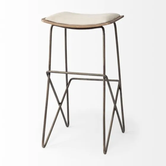 Geometric Base And Saddle Seat Bar Stool-Kirkland's Home Best Sale