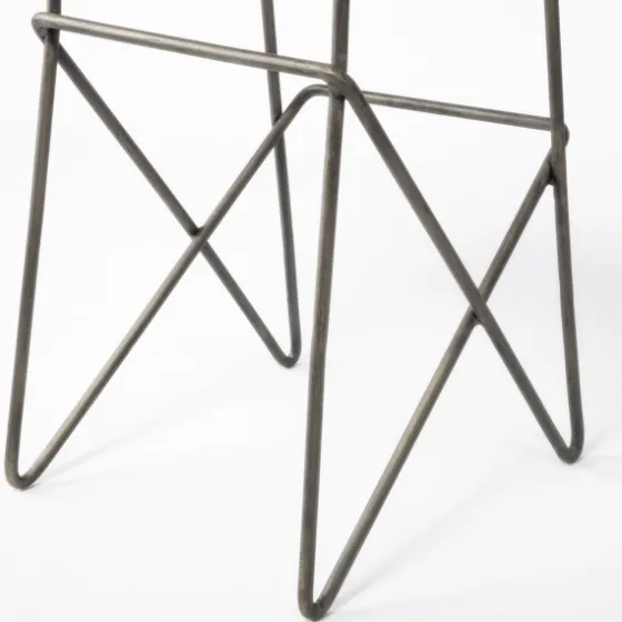 Geometric Base And Saddle Seat Bar Stool-Kirkland's Home Best Sale