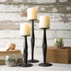 Geometric Diamond Candle Holders, Set Of 3-Kirkland's Home Flash Sale