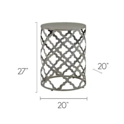 Geometric Frame Metal Accent Table-Kirkland's Home Fashion