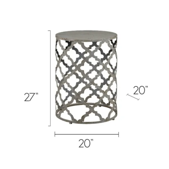 Geometric Frame Metal Accent Table-Kirkland's Home Fashion