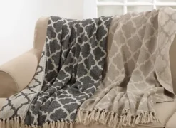 Geometric Fringe Throw Blanket-Kirkland's Home New