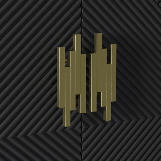 Geometric Gold Handle Cabinet-Kirkland's Home Clearance