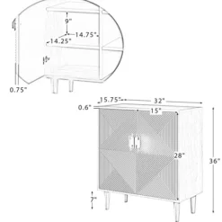 Geometric Gold Handle Cabinet-Kirkland's Home Clearance