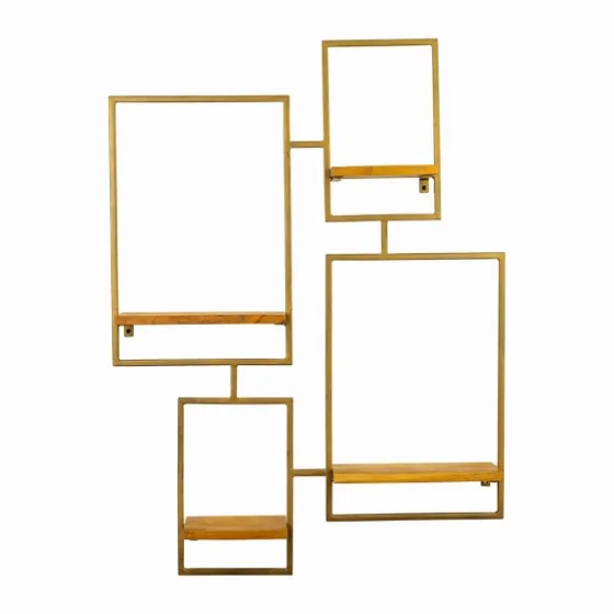 Geometric Honey Mango Wood Wall Shelves-Kirkland's Home Hot