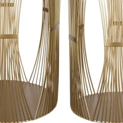 Geometric Metal Hurricanes, Set Of 2-Kirkland's Home New