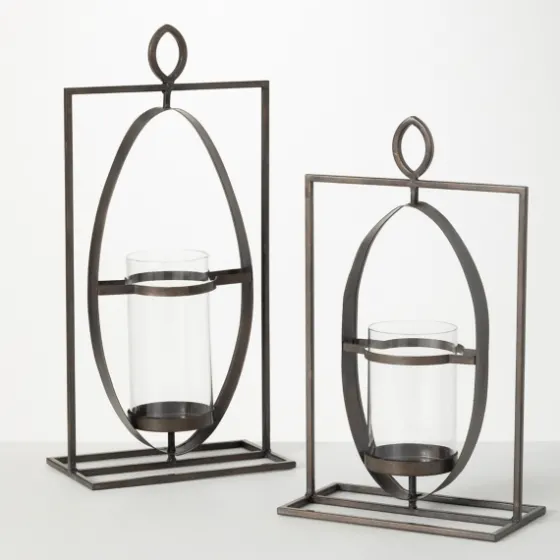 Geometric Oval Frame Pillar Candle Holder-Kirkland's Home Hot