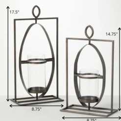 Geometric Oval Frame Pillar Candle Holder-Kirkland's Home Hot