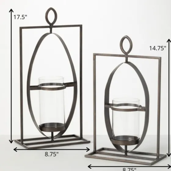 Geometric Oval Frame Pillar Candle Holder-Kirkland's Home Hot