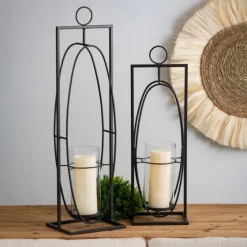 Geometric Oval 2-Pc. Hurricane Sconce Set-Kirkland's Home Best