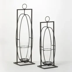 Geometric Oval 2-Pc. Hurricane Sconce Set-Kirkland's Home Best