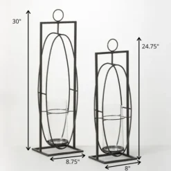 Geometric Oval 2-Pc. Hurricane Sconce Set-Kirkland's Home Best