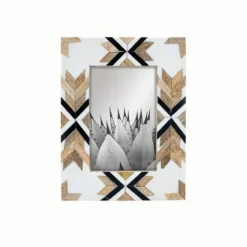 Geometric Pattern Wood Picture Frame, 4X6-Kirkland's Home Fashion