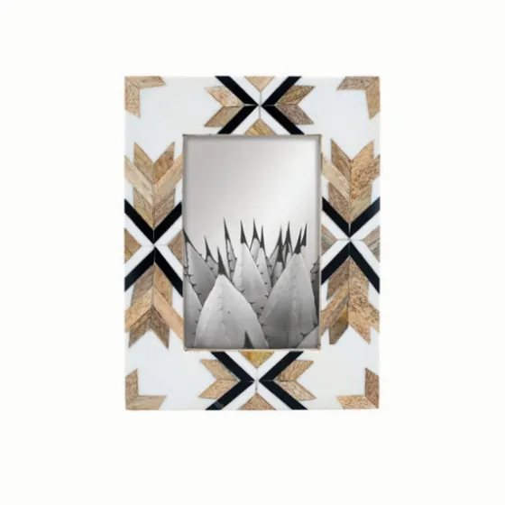 Geometric Pattern Wood Picture Frame, 4X6-Kirkland's Home Fashion