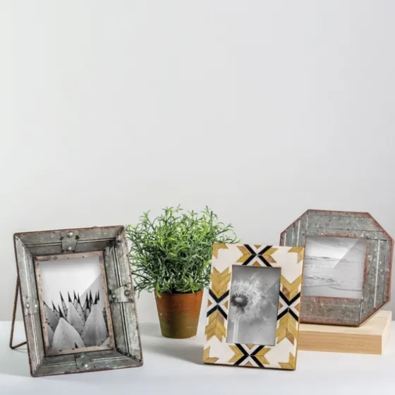 Geometric Pattern Wood Picture Frame, 4X6-Kirkland's Home Fashion