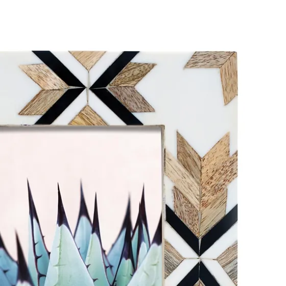 Geometric Pattern Wood Picture Frame, 4X6-Kirkland's Home Fashion