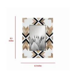 Geometric Pattern Wood Picture Frame, 4X6-Kirkland's Home Fashion